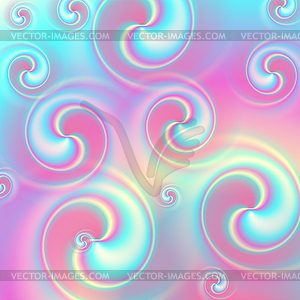 Liquid holographic swirl shapes abstract background - vector clip art