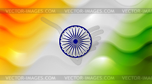 Abstract smooth waves background. Colors of India - vector image