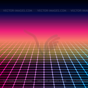 Retro futuristic abstract hi-tech background - vector clipart