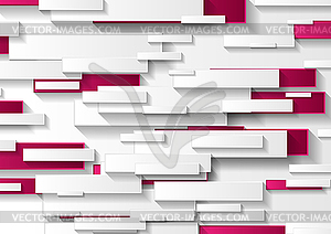 Abstract grey and pink tech geometric rectangles - vector clipart