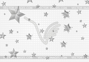 Абстрактный фон с серыми металлическими звездами - графика в векторном формате