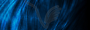 Dark blue grunge banner design with flowing waves - vector clip art