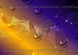 Яркое технологическое соединение на абстрактном фоне - рисунок в векторе