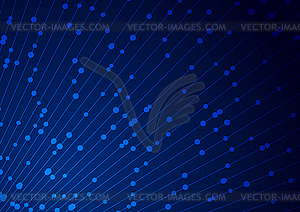 Темно-синий абстрактный футуристический фон в стиле хай-тек - клипарт в векторе / векторное изображение