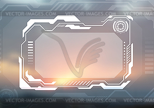 Technology futuristic HUD display interface - color vector clipart