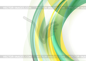 Красочный зеленый желтый светящийся абстрактный изогнутый - клипарт в векторном виде