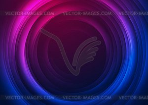 Glowing blue and purple smooth circles abstract tec - vector clip art