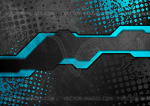 Blue and black contrast tech corporate abstract - vector clipart