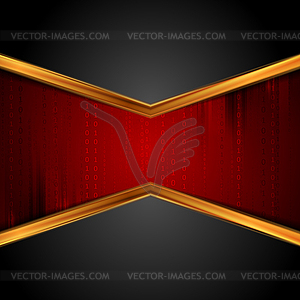 Black and red abstract technology cybersecurity - vector clipart