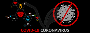 Coronavirus COVID-19 medical abstract background - vector clipart