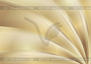 Золотистый роскошный абстрактный фон с плавными волнами - векторизованный клипарт