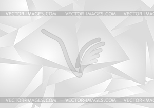 Abstract tech grey low poly background - white & black vector clipart