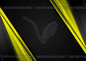 High contrast yellow black abstract tech corporate - vector image