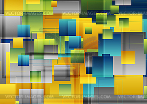 Красочные глянцевые квадраты абстрактной технологии - изображение в формате EPS