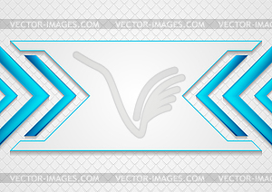 Abstract geometric tech background with blue - vector clip art