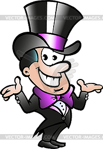 Cartoon Party Show Man - vector clipart