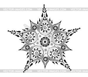 Eastern star tattoo - vector clipart
