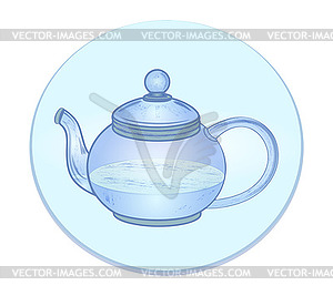 Kettle with water - vector image