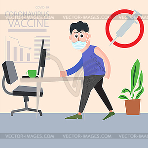 Vaccine against covid 19 - vector clip art