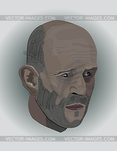 Movie star Jason Statham - vector clipart