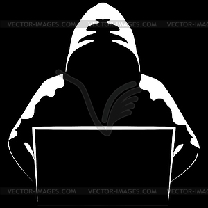 Silhouette of anonymous - vector clip art