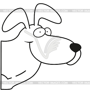 Dog head - vector clipart