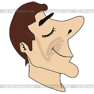 Head of Man  - vector clipart