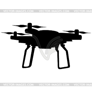 Quadcopter silhouette - vector EPS clipart