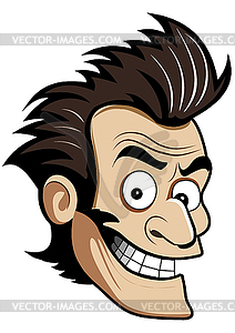 Head of an angry man - vector clipart