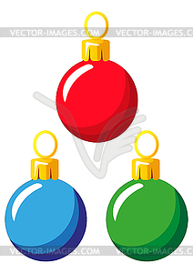 Three Christmas tree balls - vector clipart