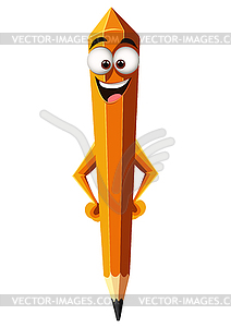 Funny pencil - vector clipart