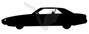 Silhouette of a passenger car - vector image