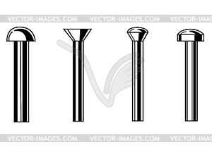 A set of rivets - vector clip art