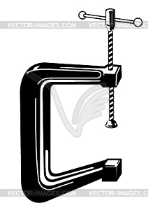 Metal clamp - vector EPS clipart
