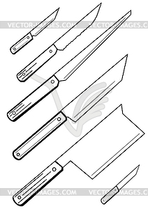 Set of knives - vector clip art