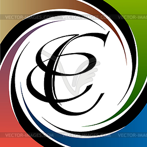 Calligraphic letter - vector image