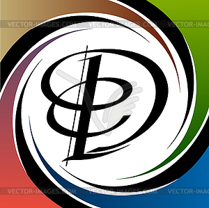 Calligraphic letter - vector clip art