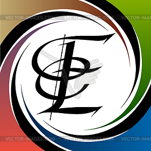 Calligraphic letter - vector clipart