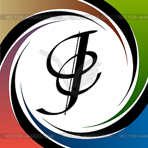 Calligraphic letter - vector image