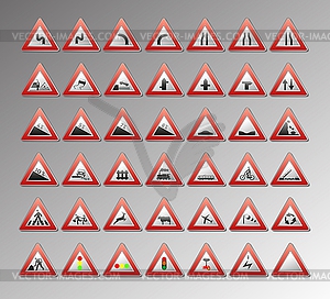 Warning signs - vector clipart