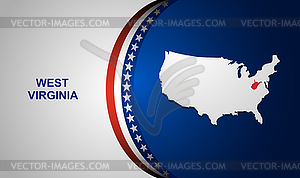 West Virginia - vector clipart