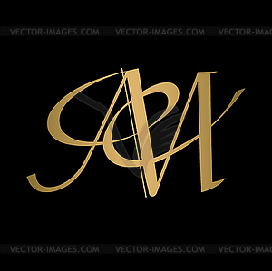 Calligraphic letter - vector clip art