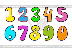 Decorative numbers - vector clip art