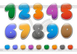 Decorative numbers set - vector image