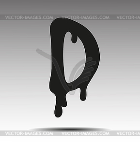 Letter D - vector clipart
