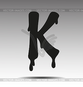 Letter K - vector image