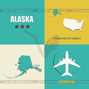 Alaska flat - vector EPS clipart