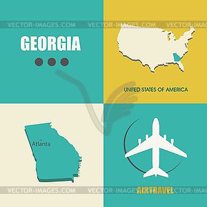 Georgia flat - vector image