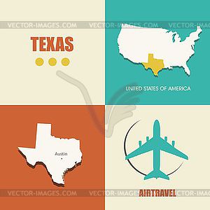 Texas flat - vector clip art