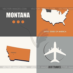 Montana flat - vector image